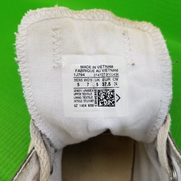 ✅Converse All Star Chuck Taylor Grey Low Top Canvas Sneakers Unisex Adult W7/M5 - Picture 4 of 16